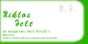 miklos helt business card